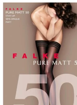 Falke Pure Matte 50 Stay Up Stockings -Sexy Wear Hub 247576flat2