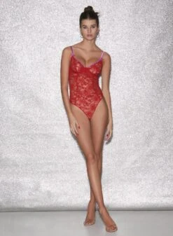 Fleur Du Mal Magnolia Lace Ouvert Bodysuit -Sexy Wear Hub FDM 010623 1 01804full