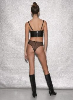 Fleur Du Mal Vegan Leather No Cup Bustier -Sexy Wear Hub FDM 010623 1 02229full