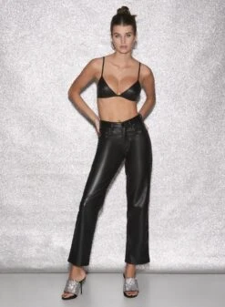 Fleur Du Mal Vegan Leather Triangle Bra -Sexy Wear Hub FDM 010623 1 02412full