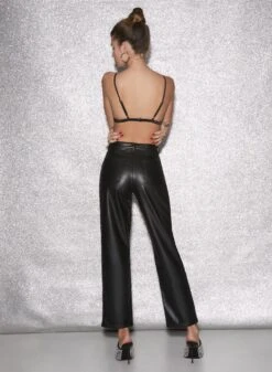 Fleur Du Mal Vegan Leather Triangle Bra -Sexy Wear Hub FDM 010623 1 02473full