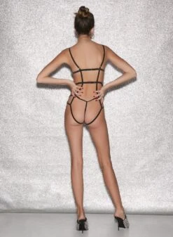Fleur Du Mal Strappy Bondage Bodysuit -Sexy Wear Hub FDM 010623 1 02786full
