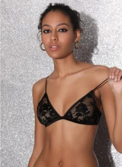 Fleur Du Mal Rosalia Lace Triangle Bra -Sexy Wear Hub FDM 021523 0394full