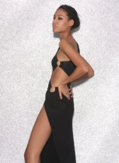 Fleur Du Mal Asymmetric Side Knot Dress -Sexy Wear Hub FDM 021523 0957full