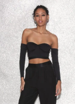 Fleur Du Mal Jersey Draped Crop Top