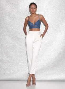 Fleur Du Mal Denim Lily Embroidery Longline Demi Bra 15 Fleur Du Mal Denim Lily Embroidery Longline Demi Bra -Sexy Wear Hub FDM 021523 2850full