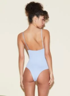 Fleur Du Mal Lily Embroidery V-Neck Plunge Bodysuit -Sexy Wear Hub FDM 050322 1 0352crop