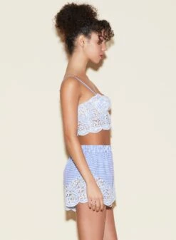 Fleur Du Mal Eyelet Embroidery Short -Sexy Wear Hub FDM 050322 1 0410crop