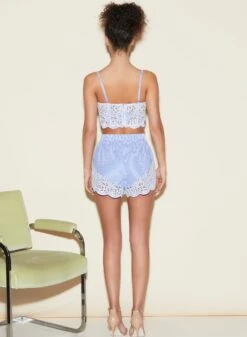 Fleur Du Mal Eyelet Embroidery Short -Sexy Wear Hub FDM 050322 1 0440full