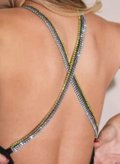 Fleur Du Mal Rhinestone Chain Dress -Sexy Wear Hub FDM 053023 1 13305full