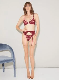 Fleur Du Mal Rose Embroidery Garter -Sexy Wear Hub FDM 090722 1 0040full