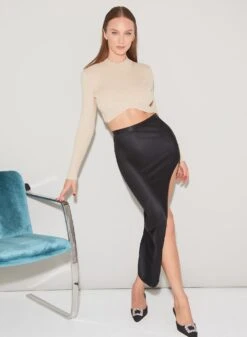 Fleur Du Mal Knit Cropped Turtleneck