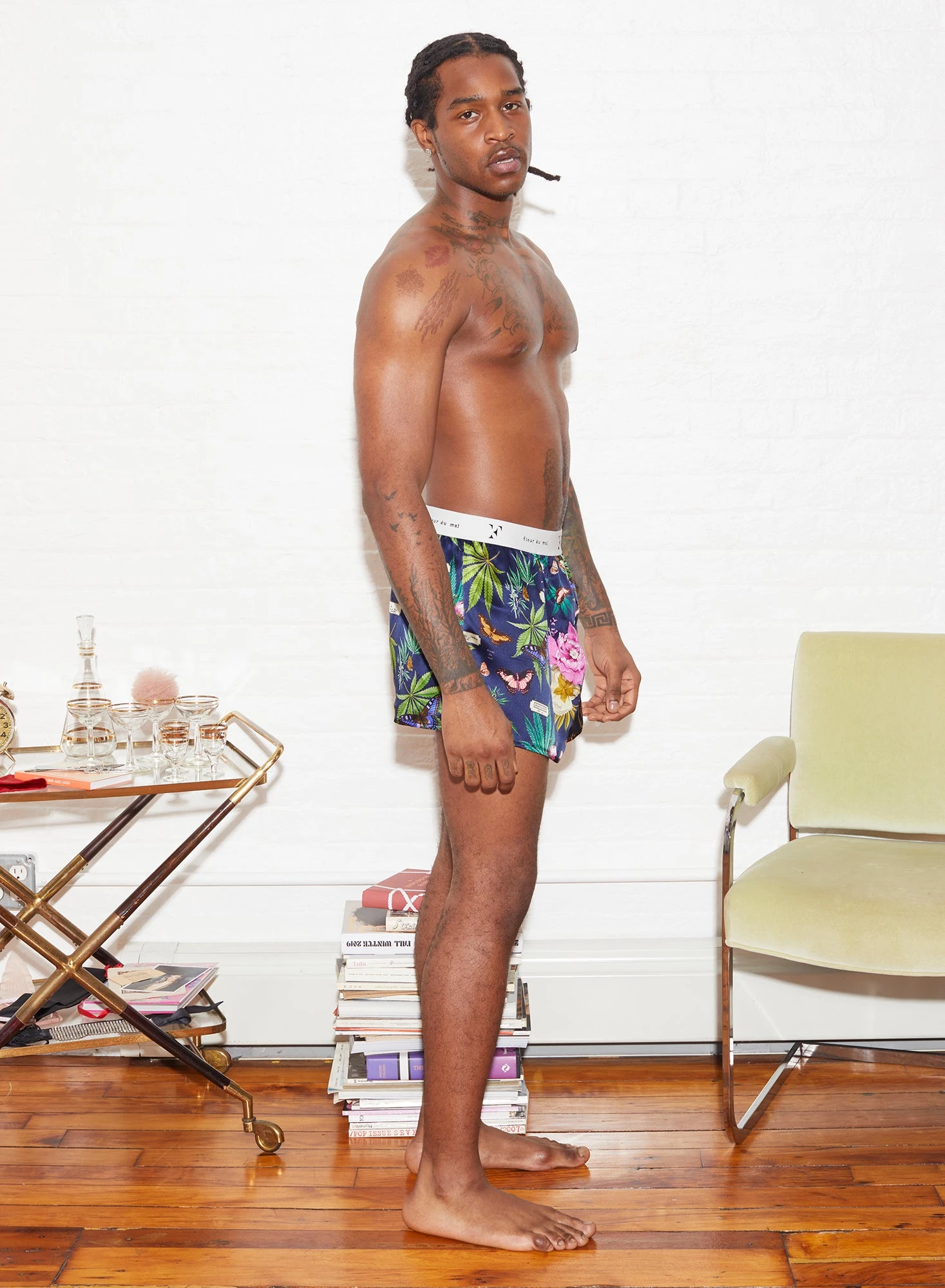 Fleur Du Mal Botanical Unisex Boxer Short 5 Fleur Du Mal Botanical Unisex Boxer Short - Image 5