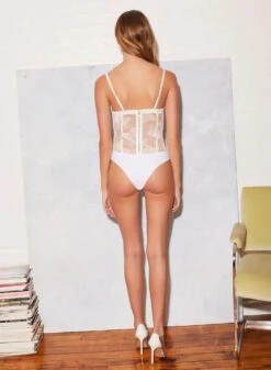 Fleur Du Mal Silk & Bouquet Lace Bodysuit -Sexy Wear Hub FL 082021 1 0399full