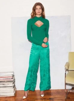 Fleur Du Mal Paisley Jacquard Wide Leg Pant -Sexy Wear Hub FL 082021 1 0514full