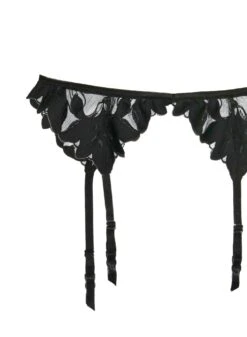 Fleur Du Mal Lily Embroidery Garter Belt 14 Fleur Du Mal Lily Embroidery Garter Belt -Sexy Wear Hub GR0011 BLACK web2