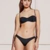 Fleur Du Mal High Leg Bikini Bottom With Rouching