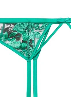 Fleur Du Mal Pressed Floral Embroidery Garter -Sexy Wear Hub alloverfoilgarterflat2
