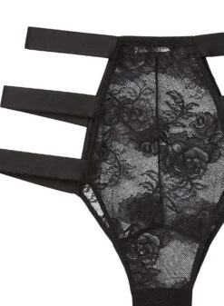 Fleur Du Mal Bouquet Lace Strappy High Waist Panty 14 Fleur Du Mal Bouquet Lace Strappy High Waist Panty -Sexy Wear Hub bouquetlacehwpantyflat2