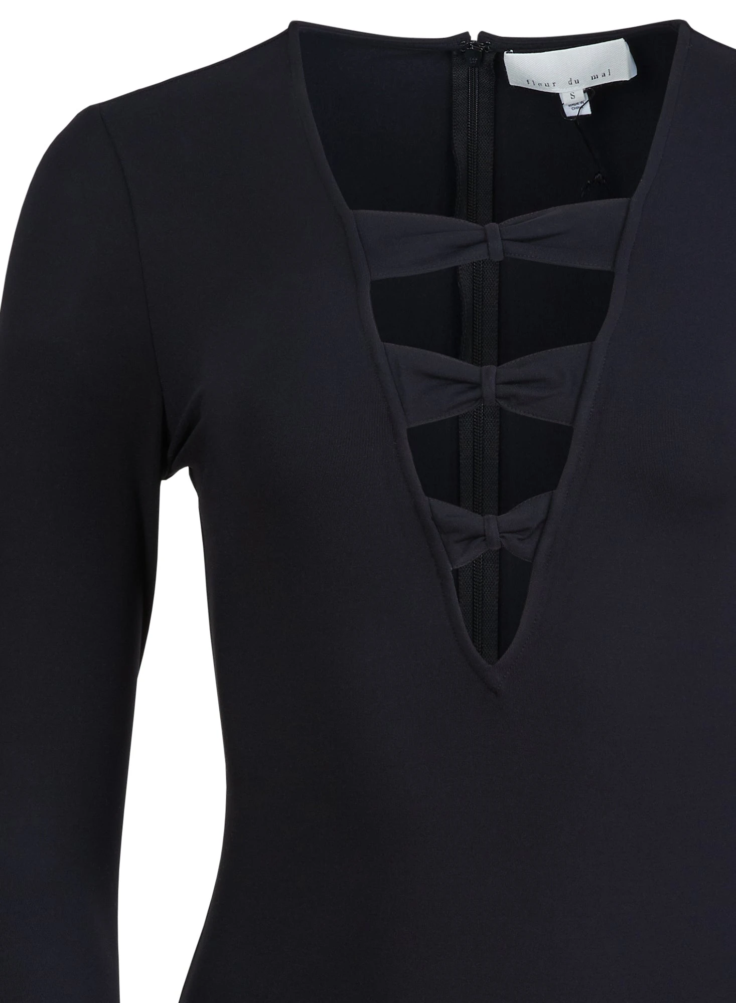 Fleur Du Mal Deep V Bow Bodysuit 7 Fleur Du Mal Deep V Bow Bodysuit - Image 7