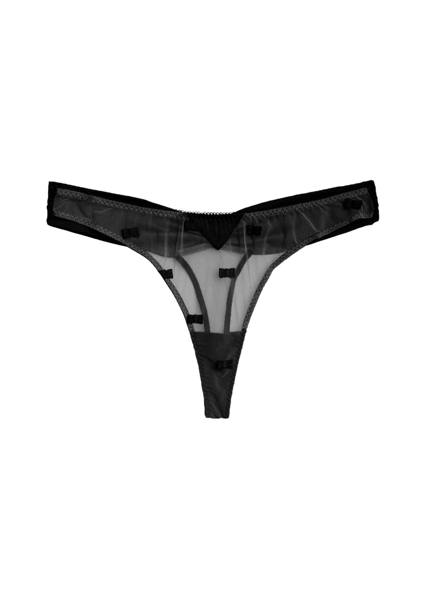 Fleur Du Mal Bow Embroidery Thong 3 Fleur Du Mal Bow Embroidery Thong - Image 3