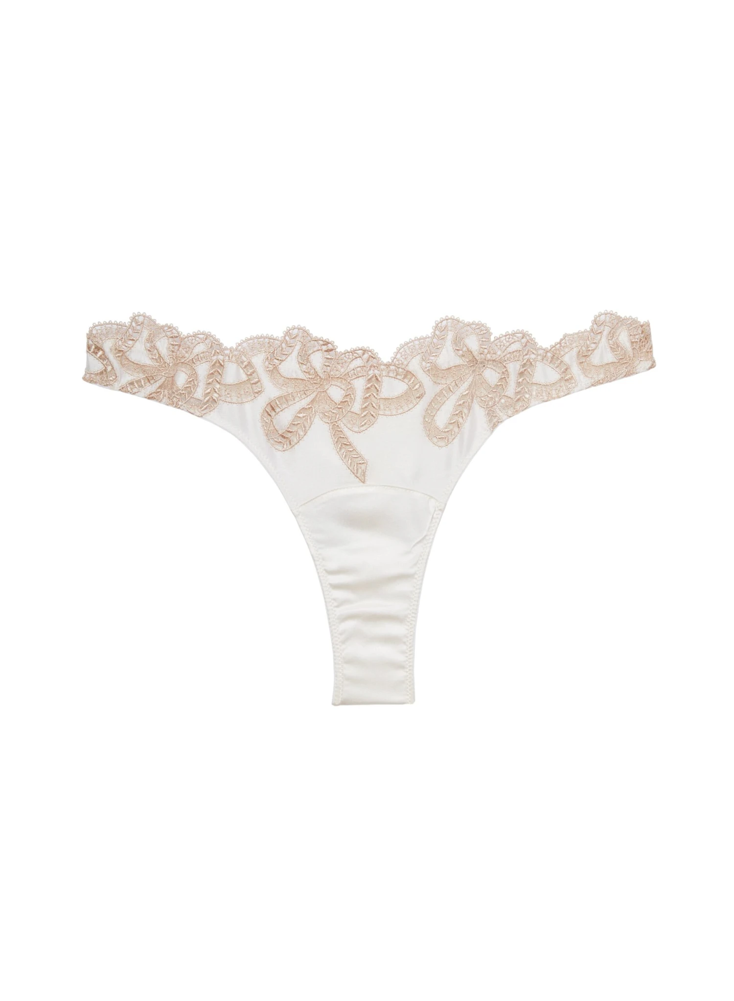 Fleur Du Mal Bow Guipure Embroidery Thong 3 Fleur Du Mal Bow Guipure Embroidery Thong - Image 3