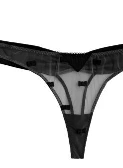 Fleur Du Mal Bow Embroidery Thong 12 Fleur Du Mal Bow Embroidery Thong -Sexy Wear Hub bowthongblackflat2