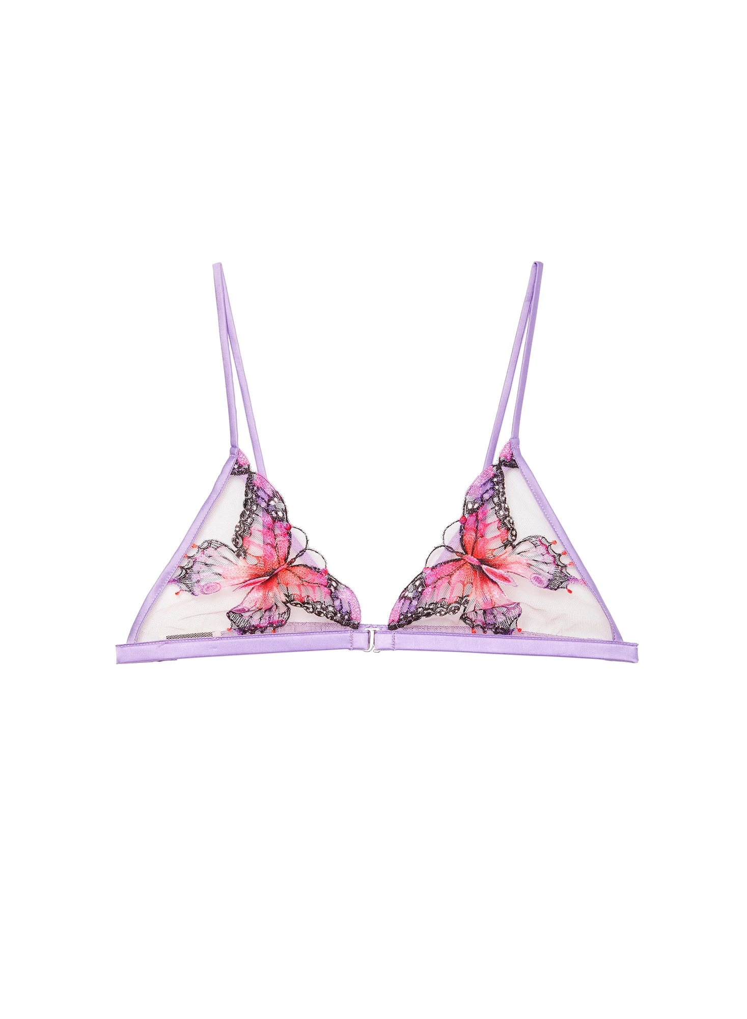 Fleur Du Mal Butterfly Embroidery Triangle Bra 2 Fleur Du Mal Butterfly Embroidery Triangle Bra - Image 2