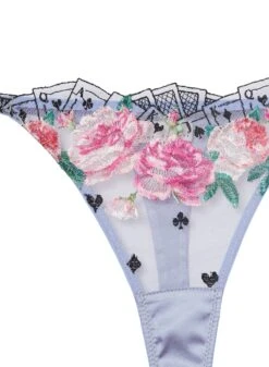 Fleur Du Mal Card Embroidery Thong -Sexy Wear Hub cardthongflat2