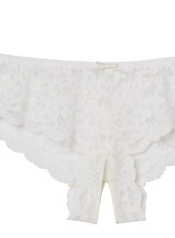 Fleur Du Mal Charlotte Crotchless Panty -Sexy Wear Hub charlottecrotchlessivoryflat2