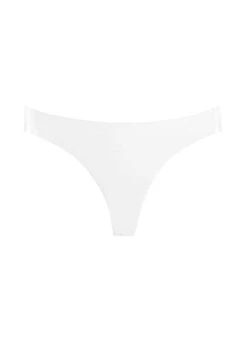 Fleur Du Mal Charlotte Lace Seamless Thong -Sexy Wear Hub charlottelaceseamlessthongivoryflat1