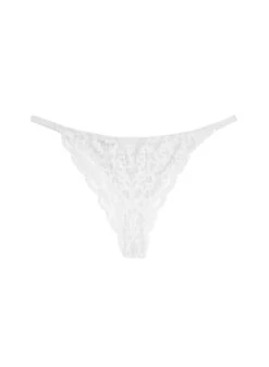Fleur Du Mal Charlotte Lace Seamless String Cheeky -Sexy Wear Hub charlotteseamlessstringcheekyivoryflat1
