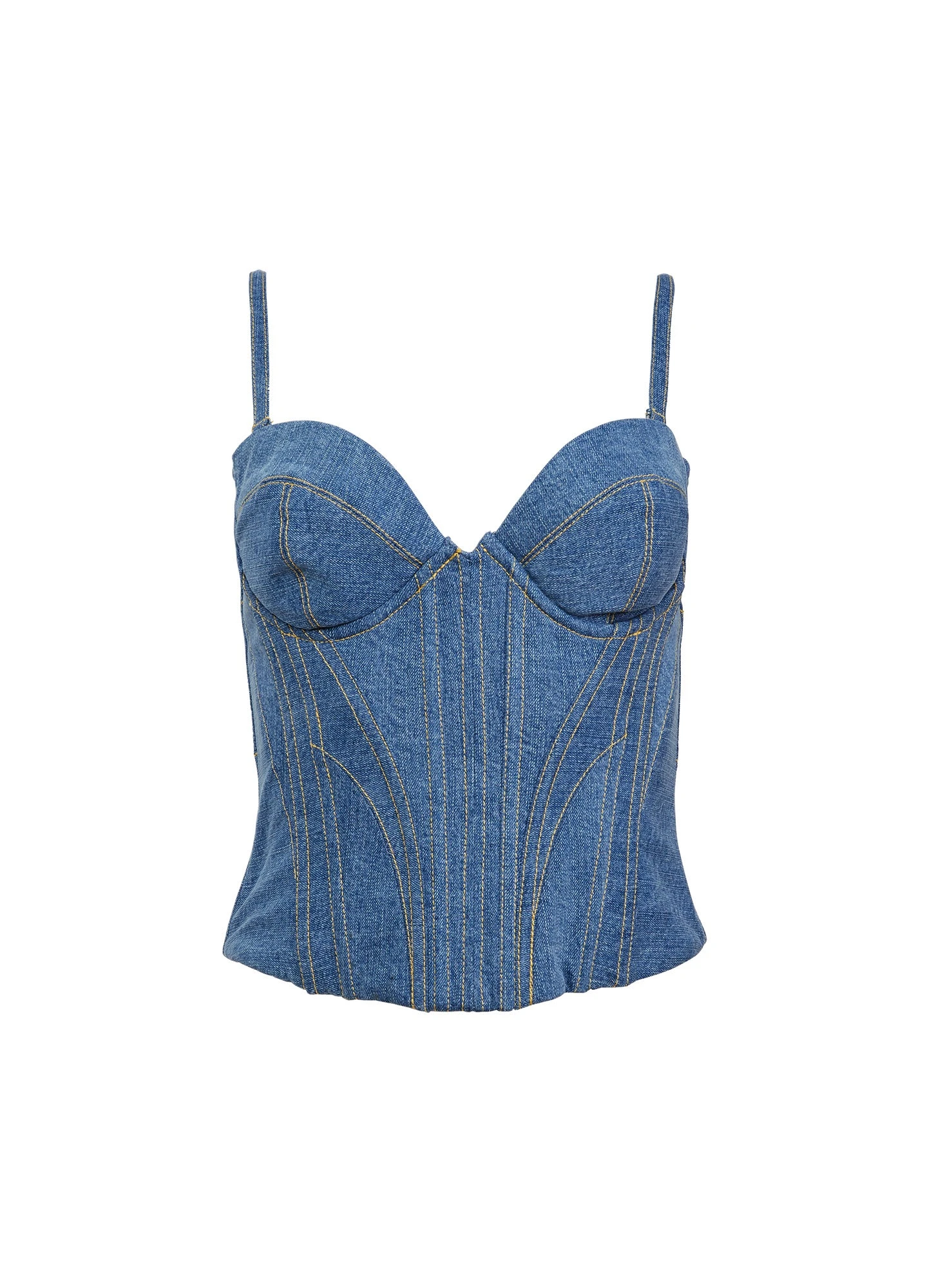 Fleur Du Mal Denim Bustier Top 4 Fleur Du Mal Denim Bustier Top - Image 4