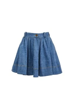 Fleur Du Mal Denim Flare Skirt 14 Fleur Du Mal Denim Flare Skirt -Sexy Wear Hub denimskirtflat1