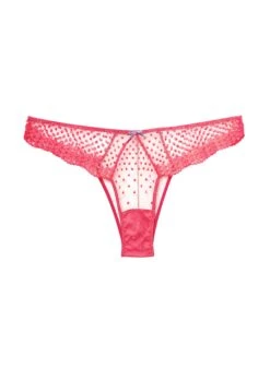 Fleur Du Mal Dotty Cheeky -Sexy Wear Hub dottycheekypoppinkflat1