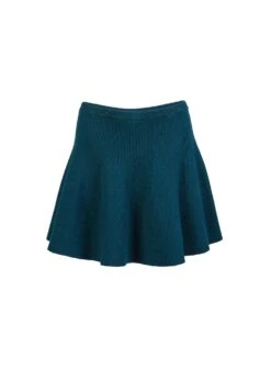 Fleur Du Mal Knit Flared Mini Skirt 12 Fleur Du Mal Knit Flared Mini Skirt -Sexy Wear Hub evergreenknitskirtflat1