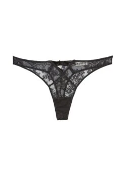 Fleur Du Mal Frankie Lace PVC Thong -Sexy Wear Hub frankiepvcthongblackflat1