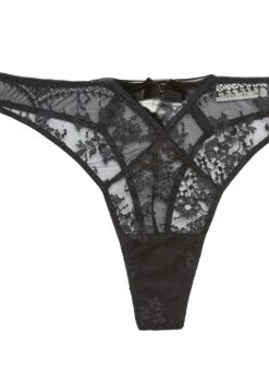 Fleur Du Mal Frankie Lace PVC Thong -Sexy Wear Hub frankiepvcthongblackflat2