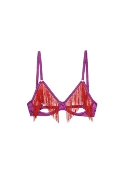 Fleur Du Mal Fringe Ouvert Bra -Sexy Wear Hub fringeouvertbraflat1