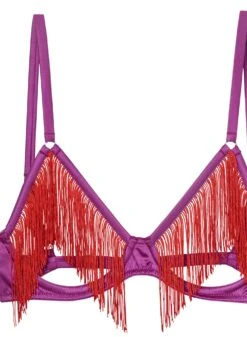 Fleur Du Mal Fringe Ouvert Bra -Sexy Wear Hub fringeouvertbraflat2