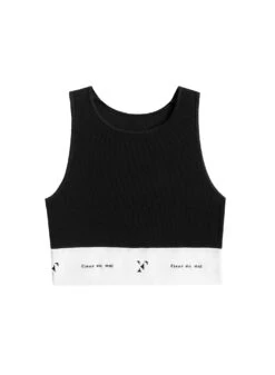 Fleur Du Mal Garçon Crop Tank -Sexy Wear Hub garcontankblackflat1