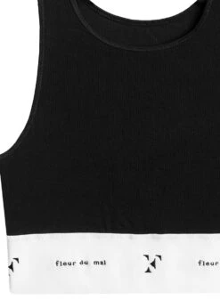 Fleur Du Mal Garçon Crop Tank -Sexy Wear Hub garcontankblackflat2