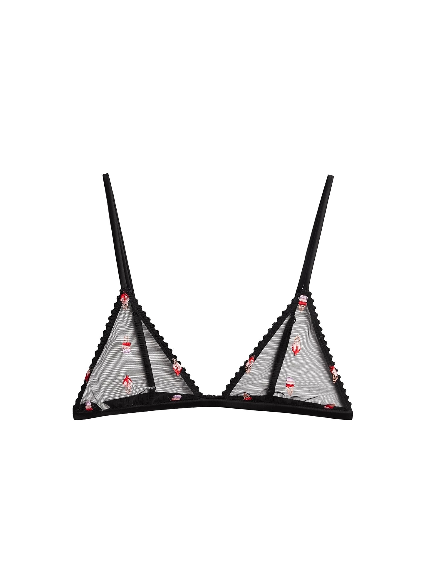 Fleur Du Mal Ice Cream Embroidery Triangle Bra 2 Fleur Du Mal Ice Cream Embroidery Triangle Bra - Image 2