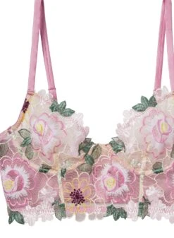 Fleur Du Mal Jardin Embroidery Longline Demi Bra -Sexy Wear Hub jardinlonglineflat2