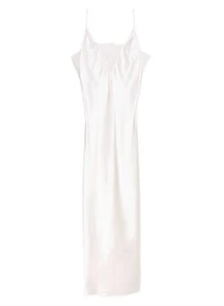 Fleur Du Mal Daphne Lace Insert Gown -Sexy Wear Hub lace insert gown creme flat1