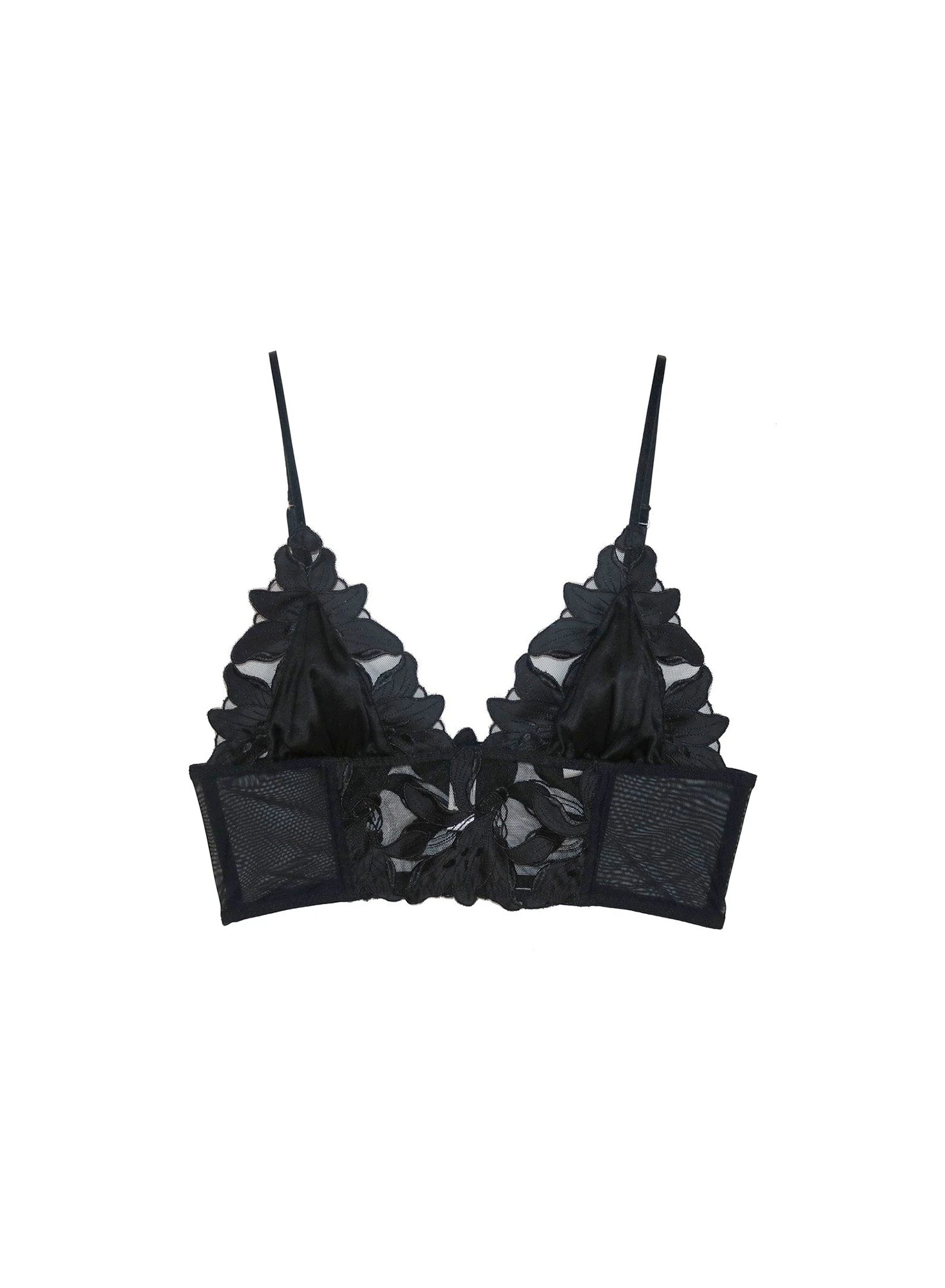 Fleur Du Mal Lily Embroidery Longline Triangle Bra 4 Fleur Du Mal Lily Embroidery Longline Triangle Bra - Image 4