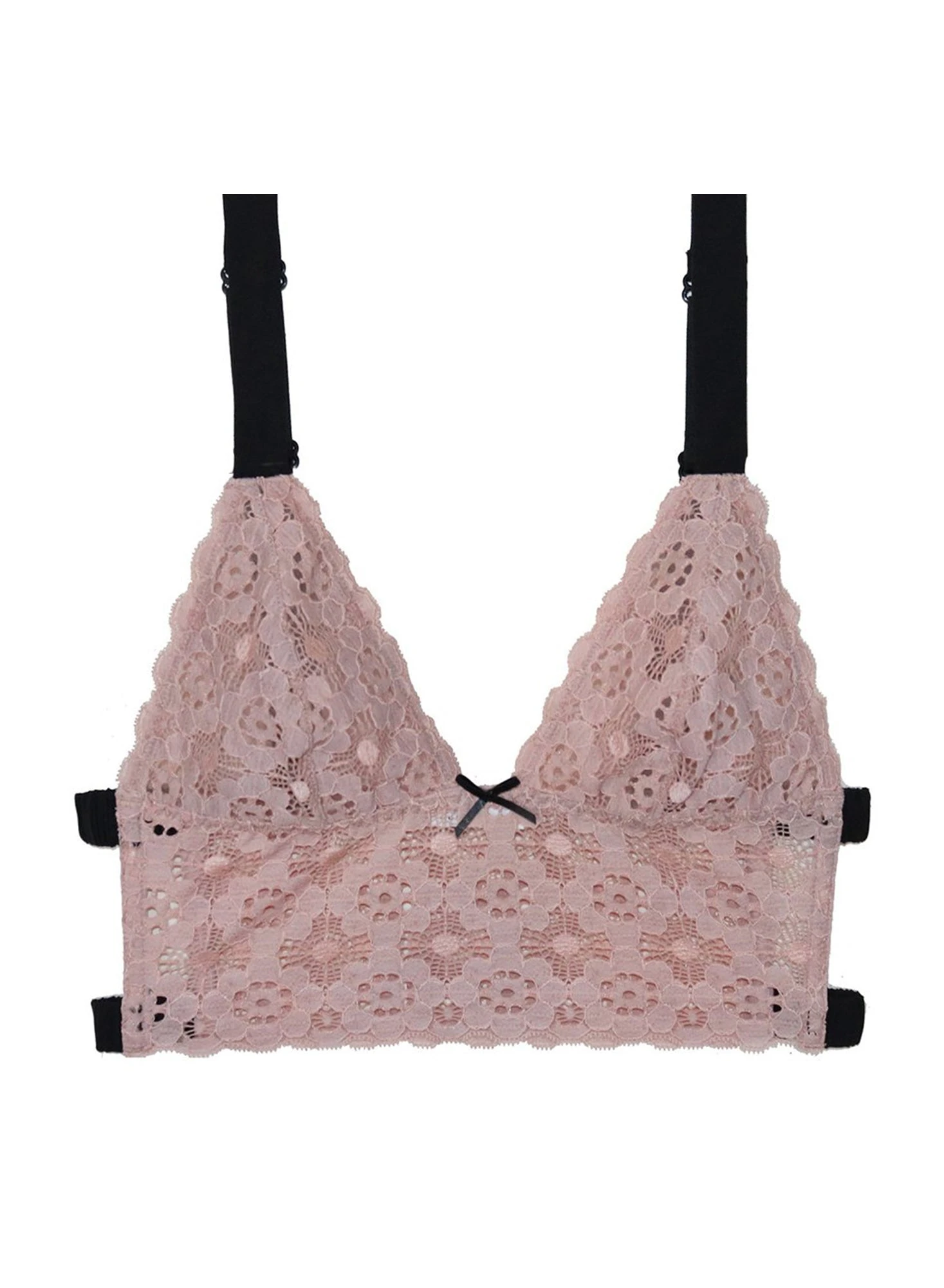 Fleur Du Mal Crochet Lace Longline Triangle Bra 1 Fleur Du Mal Crochet Lace Longline Triangle Bra