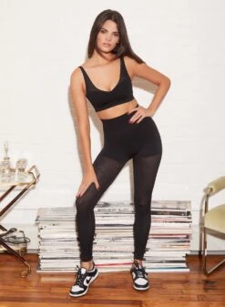 Fleur Du Mal Le Body Perforated Knit Leggings 17 Fleur Du Mal Le Body Perforated Knit Leggings -Sexy Wear Hub look12 1163full