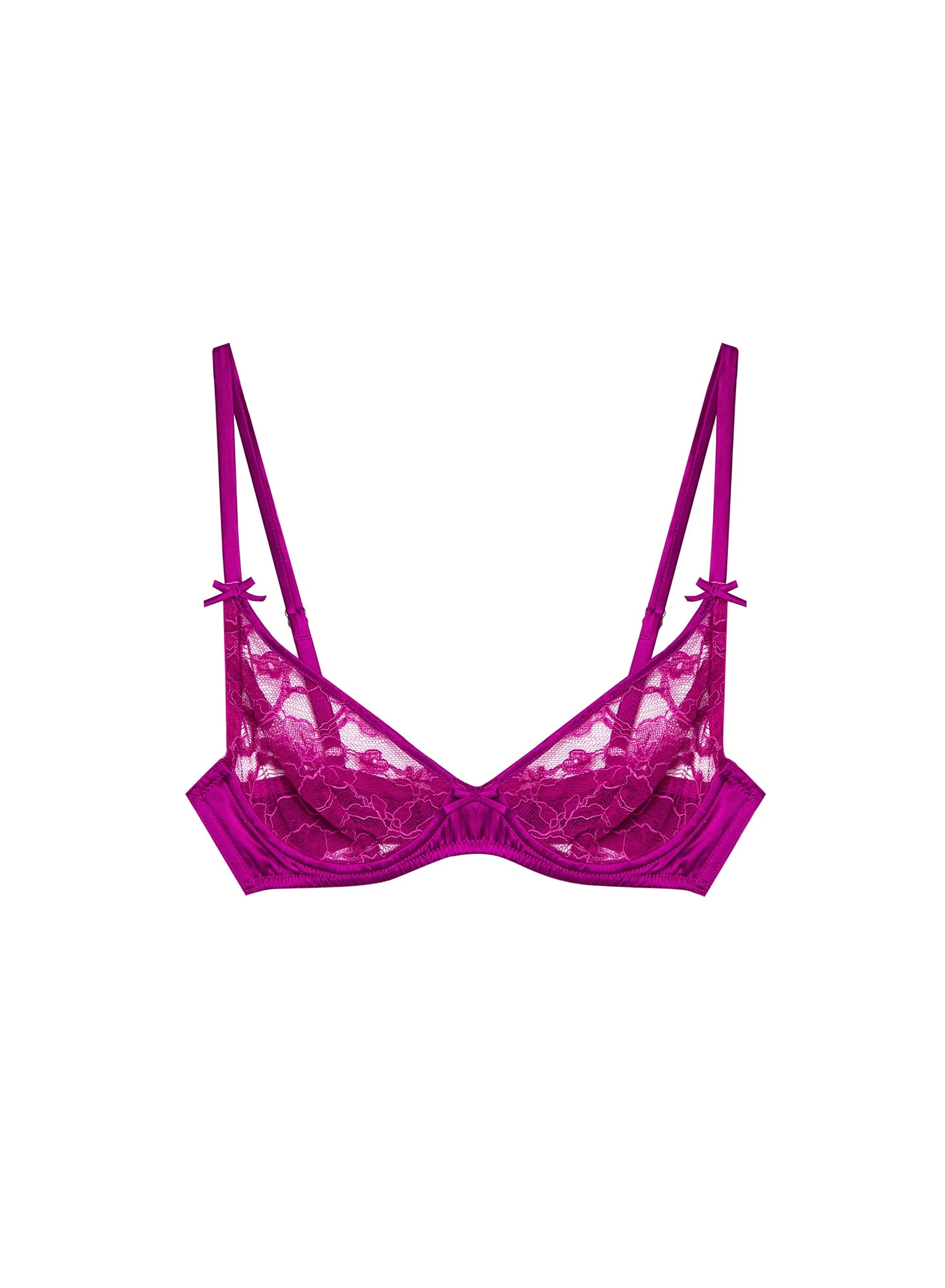 Fleur Du Mal Magnolia Lace Unlined Demi Bra 2 Fleur Du Mal Magnolia Lace Unlined Demi Bra - Image 2