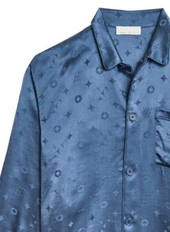 Fleur Du Mal Men's Silk Jacquard PJ Top 14 Fleur Du Mal Men's Silk Jacquard PJ Top -Sexy Wear Hub menspjtopflat2